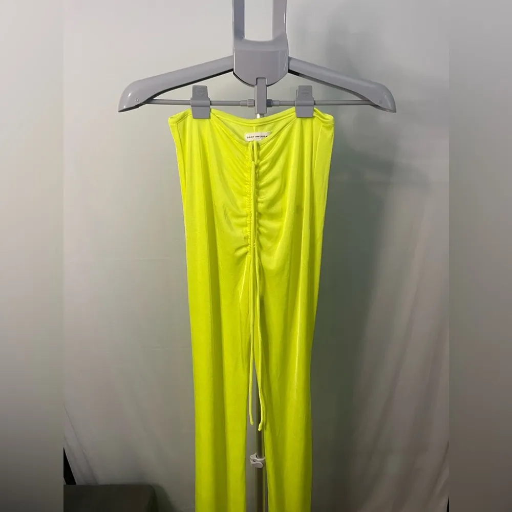 Good American Sheer High Waist Cover-up‎ Pants Electric Lime Size 3 - Large - Image 3