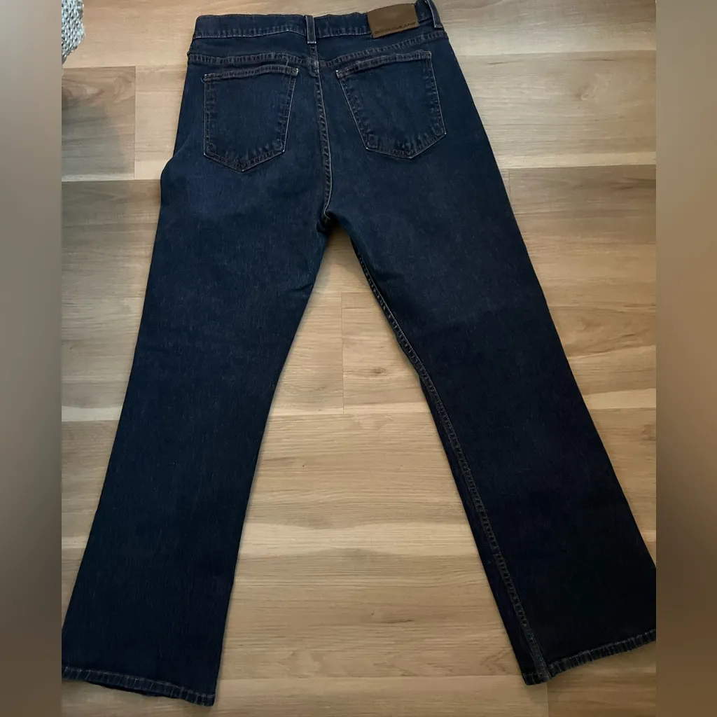 DKNY Women's Soho Vintage Y2K Dark Blue Flare Jeans Size 12S - Image 5