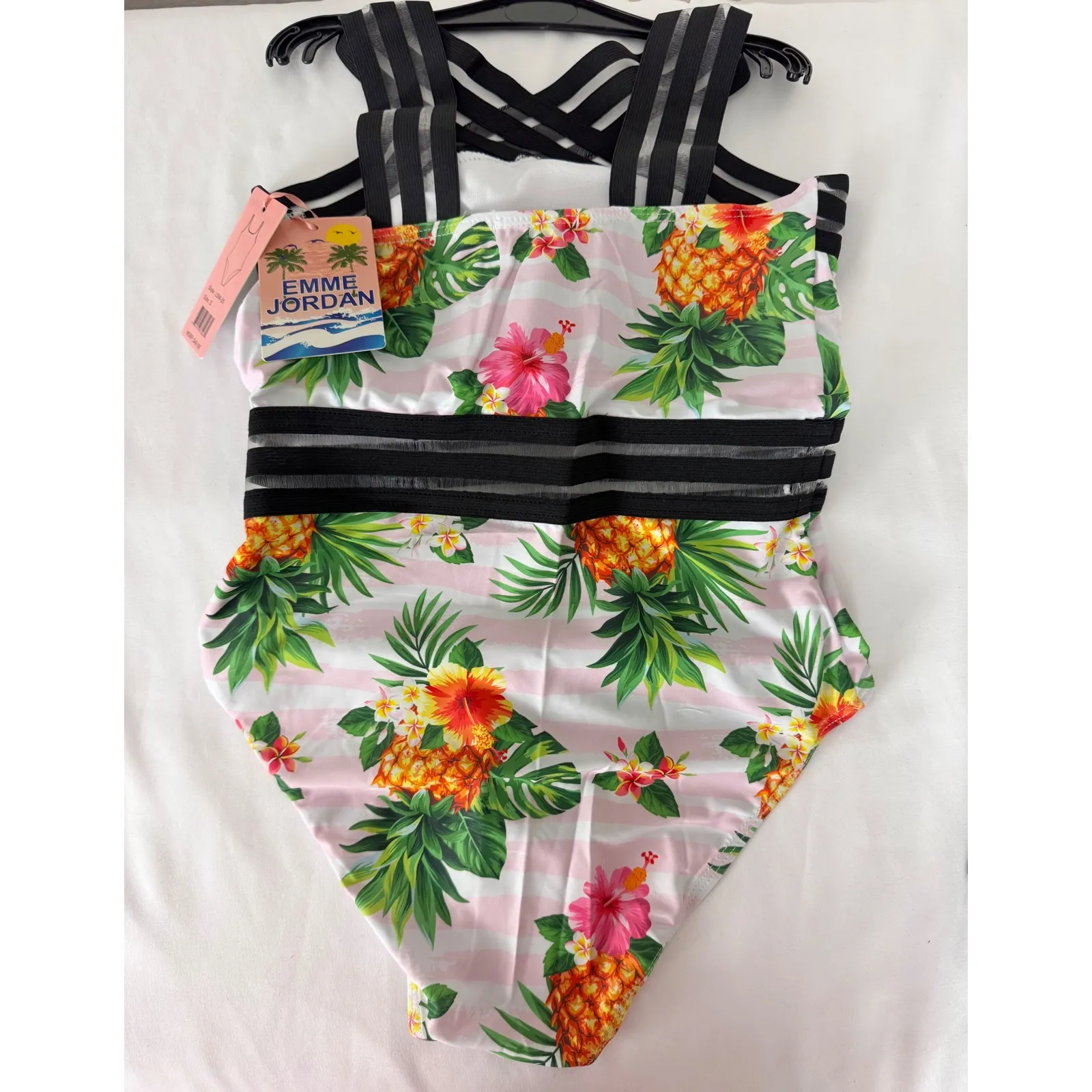 Emme Jordan One Piece Swimsuit Criss Cross‎ Straps Size S review all photos - Image 3