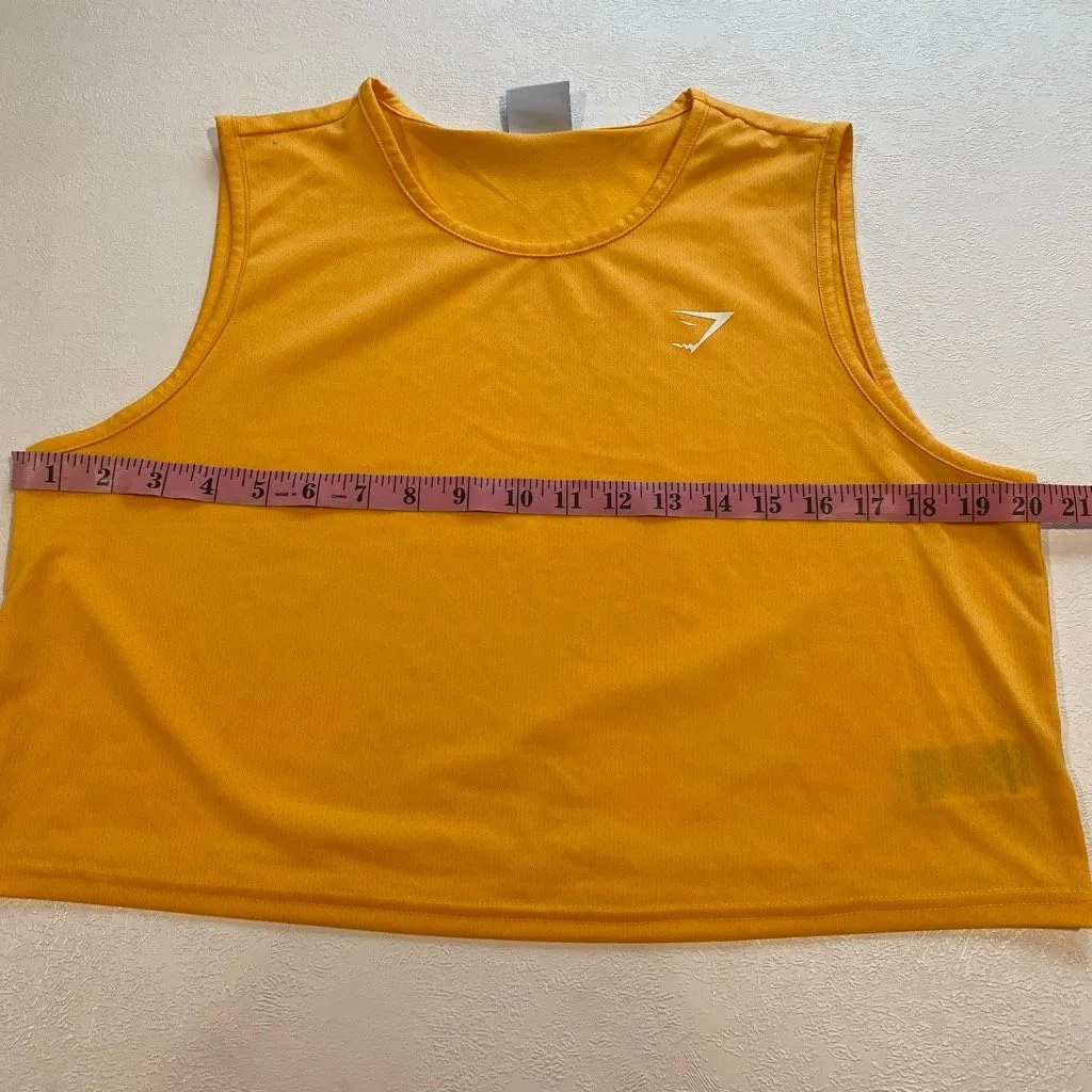 Gymshark Apricot Sleeveless Crop Tank Top Workout Gym Shirt Size XL - Image 6