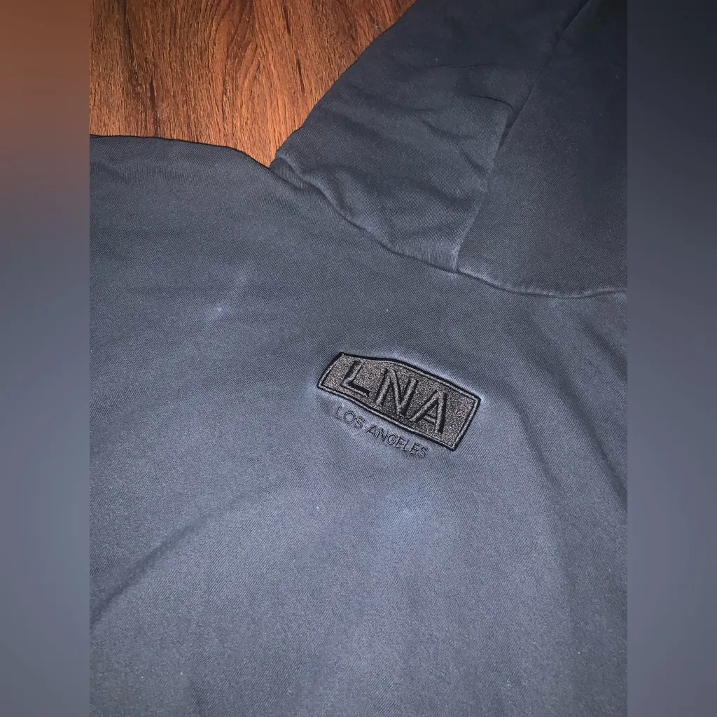 LNA Logo Hoodie in Black $200 casual fall active classic winter xs - Image 4