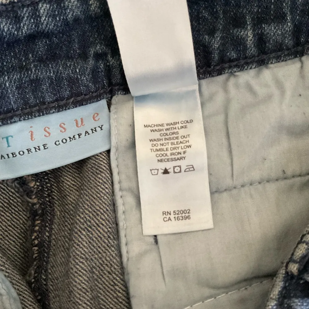 First Issue Key Crop Pant Wide Leg Cargo Jeans Size 8 Blue - Image 4