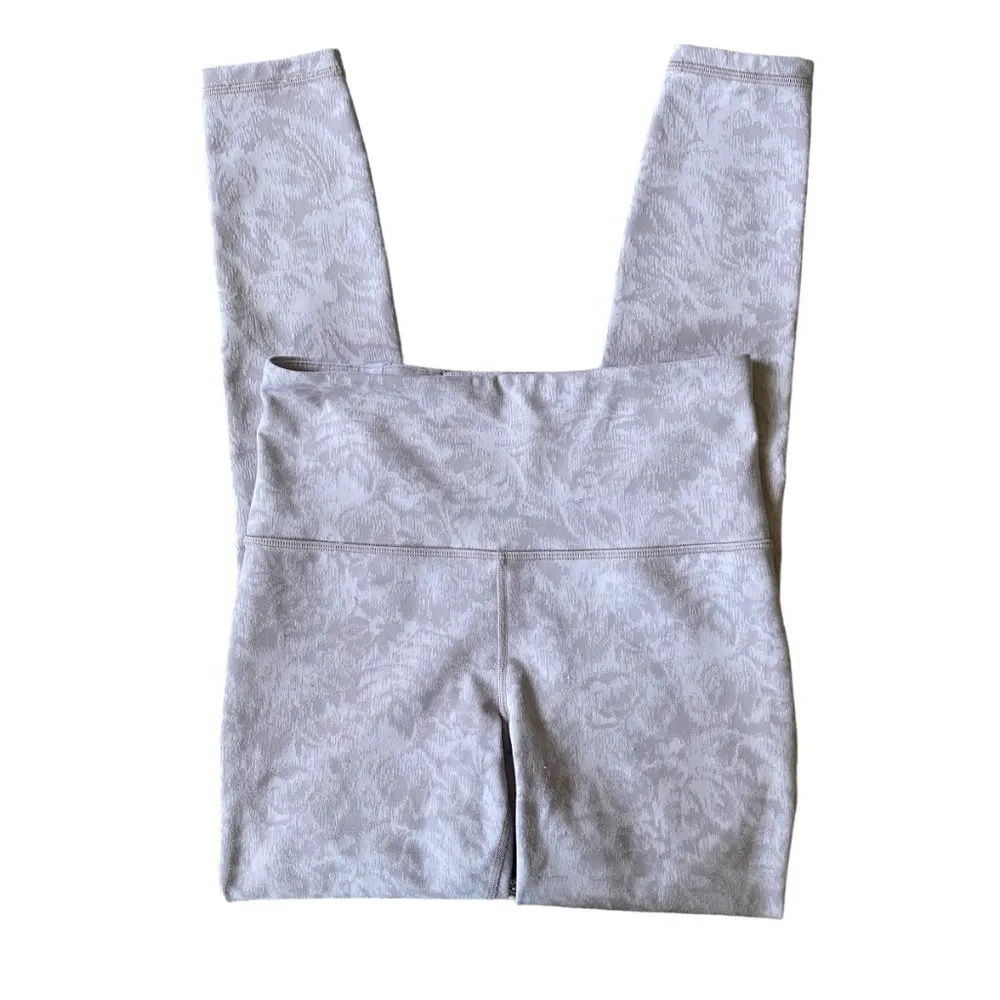 Elation Textured Tight leggings frosted floral women's size small - Image 9