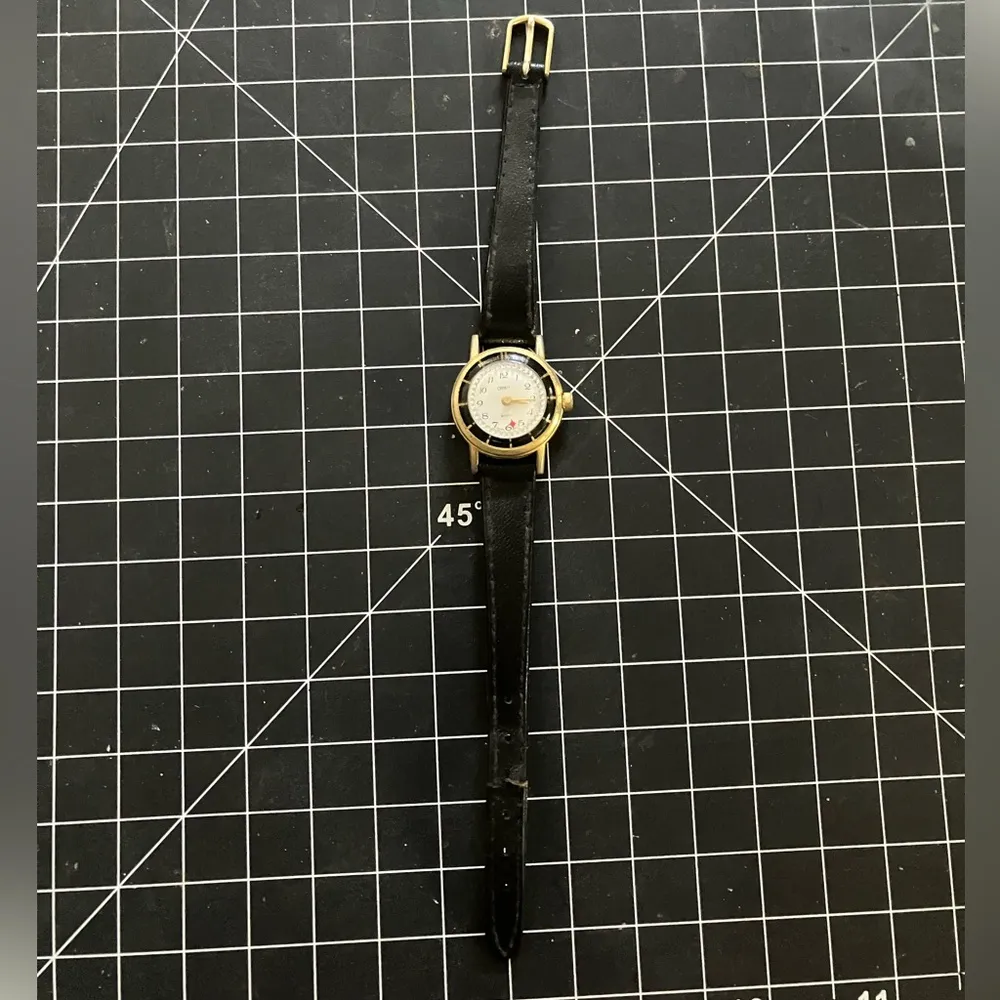 Ladies Orbit Swiss Mystery Dial Second Hand Wristwatch Black - Image 3