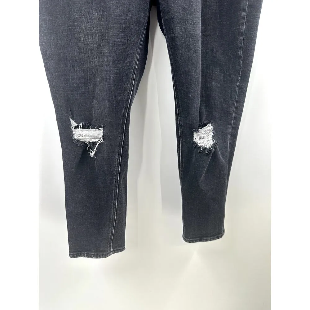 KanCan Jeans Woman's Distressed Stretch Faded Black Skinny Jean Size 31 - Image 3