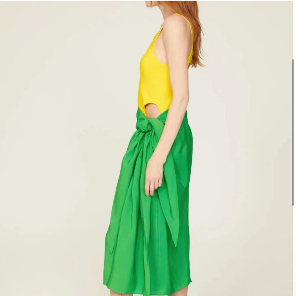 Rosie Assoulin Sarong Dress‎ 2 Yellow - Image 5