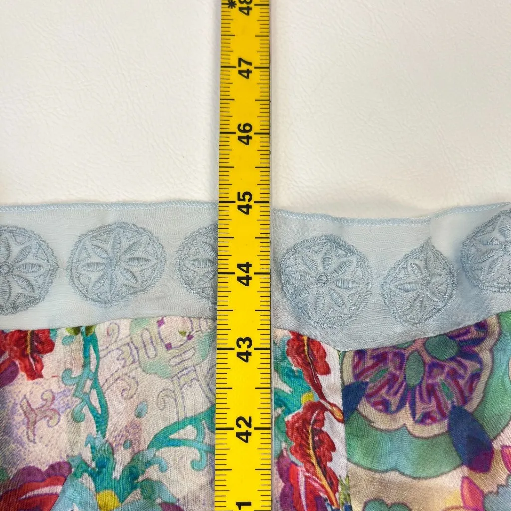 $458 NWOT Johnny Was Embroidered Irregular Asymmetry Floral Midi Shirt Dress S - Image 16