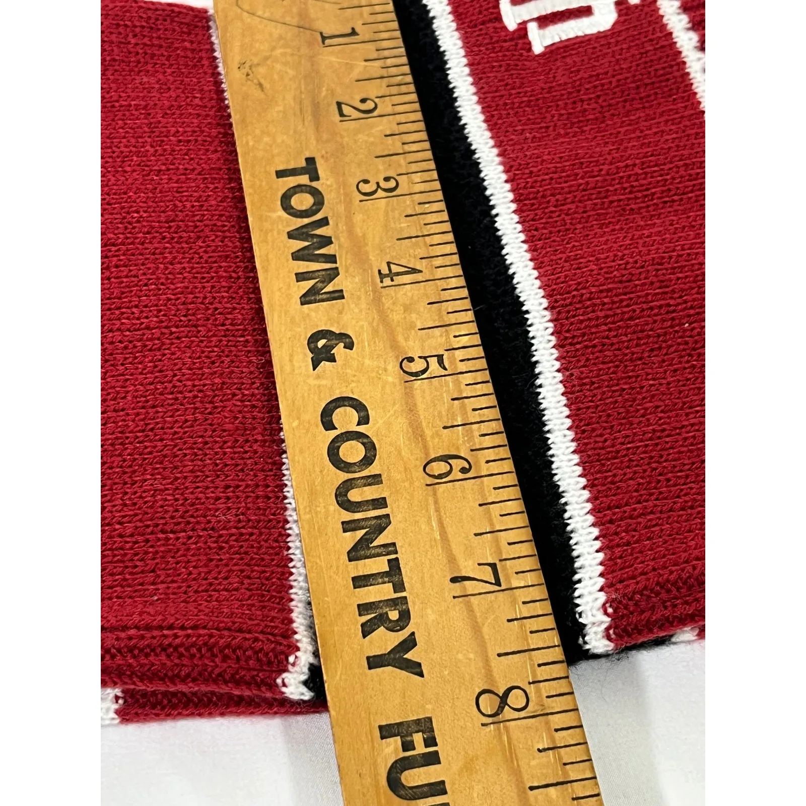 Indiana Hoosiers IU Striped Knit Scarf One Size Fits All Team Red Black White - Image 8