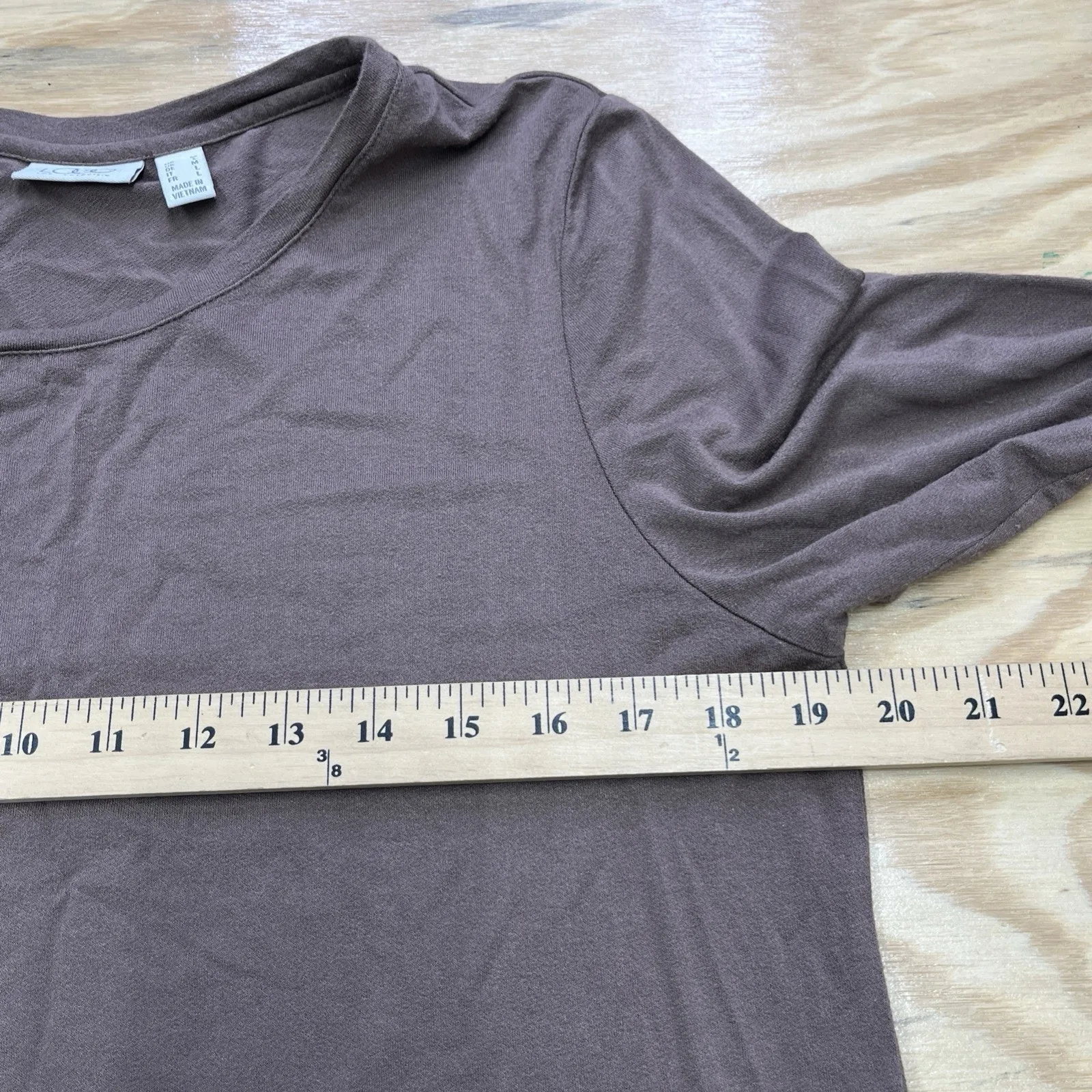 Logo By Lori Goldstein Stretch Tunic Blouse Size Medium Goblin Earthy Lace - Image 10