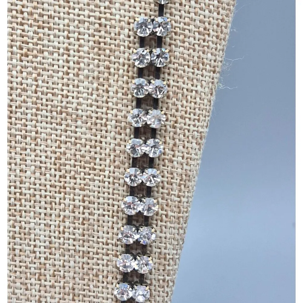 J. Crew Multi Strand Necklace Faceted Orange Amber Color Beads Crystal Chains 34 - Image 6