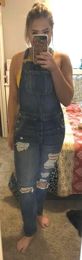 American Eagle Outfitters Distressed Overalls - Image 2