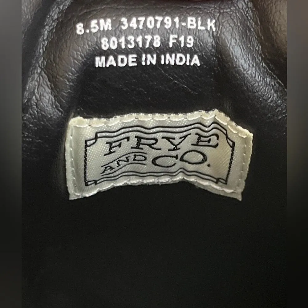 Frye And Co Black Leather Zipper Detail Low Top Sneaker Women’s Size 8.5M - Image 2