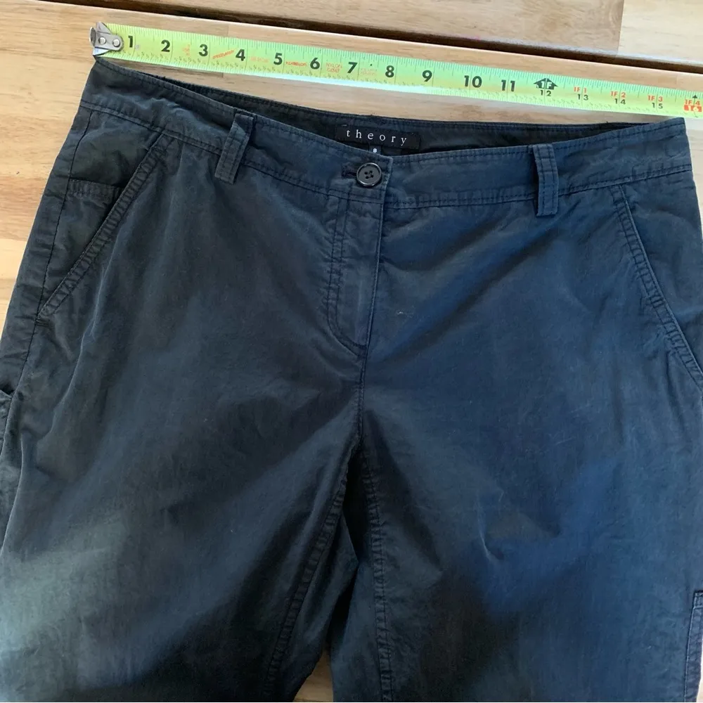 Theory Black Carpenter Cropped Trousers 8 - Image 4