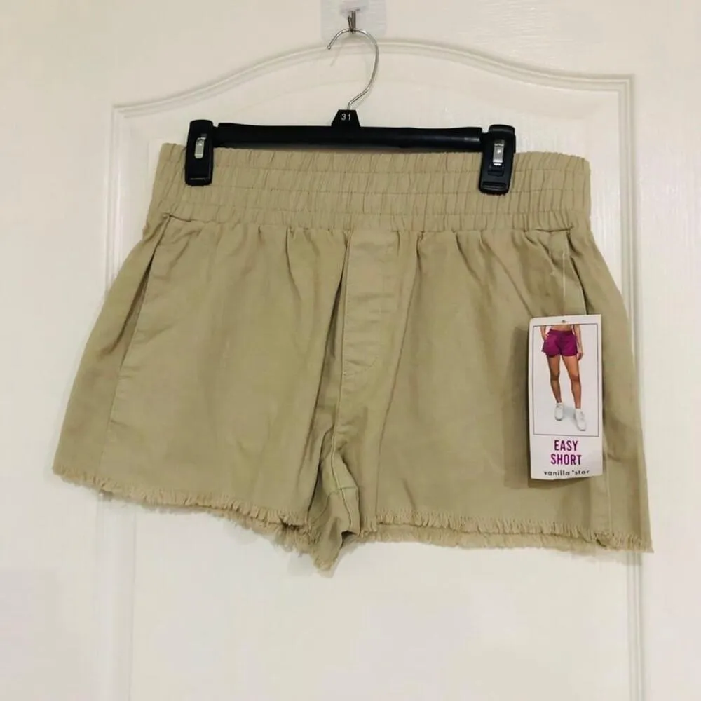 Brand‎ New Women's Vanilla Star Easy Pull On Khaki Shorts Size Large - Image 2