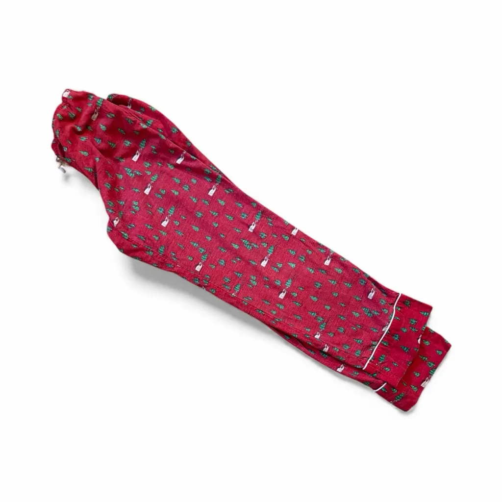 VineyardVines Red Pajama Bottoms with Tree along with pink whale - Image 2