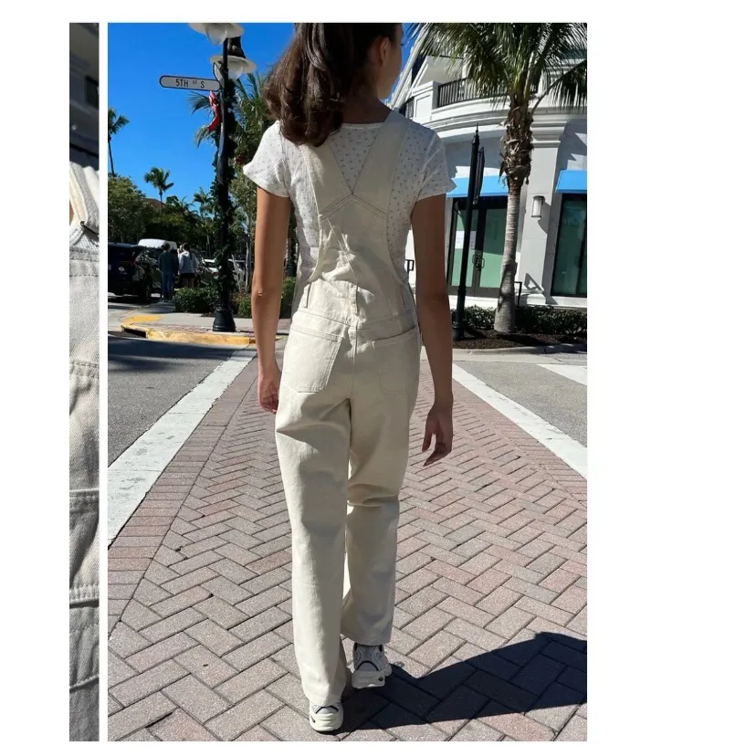 Brandy Melville J. Galt Shanghai Hayley Denim Overalls Dungarees Jeans - Image 11