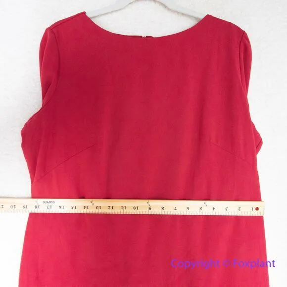 New! Chico's red flare bell sleeve sheath‎ dress, size L, Chico's size 2 - Image 8