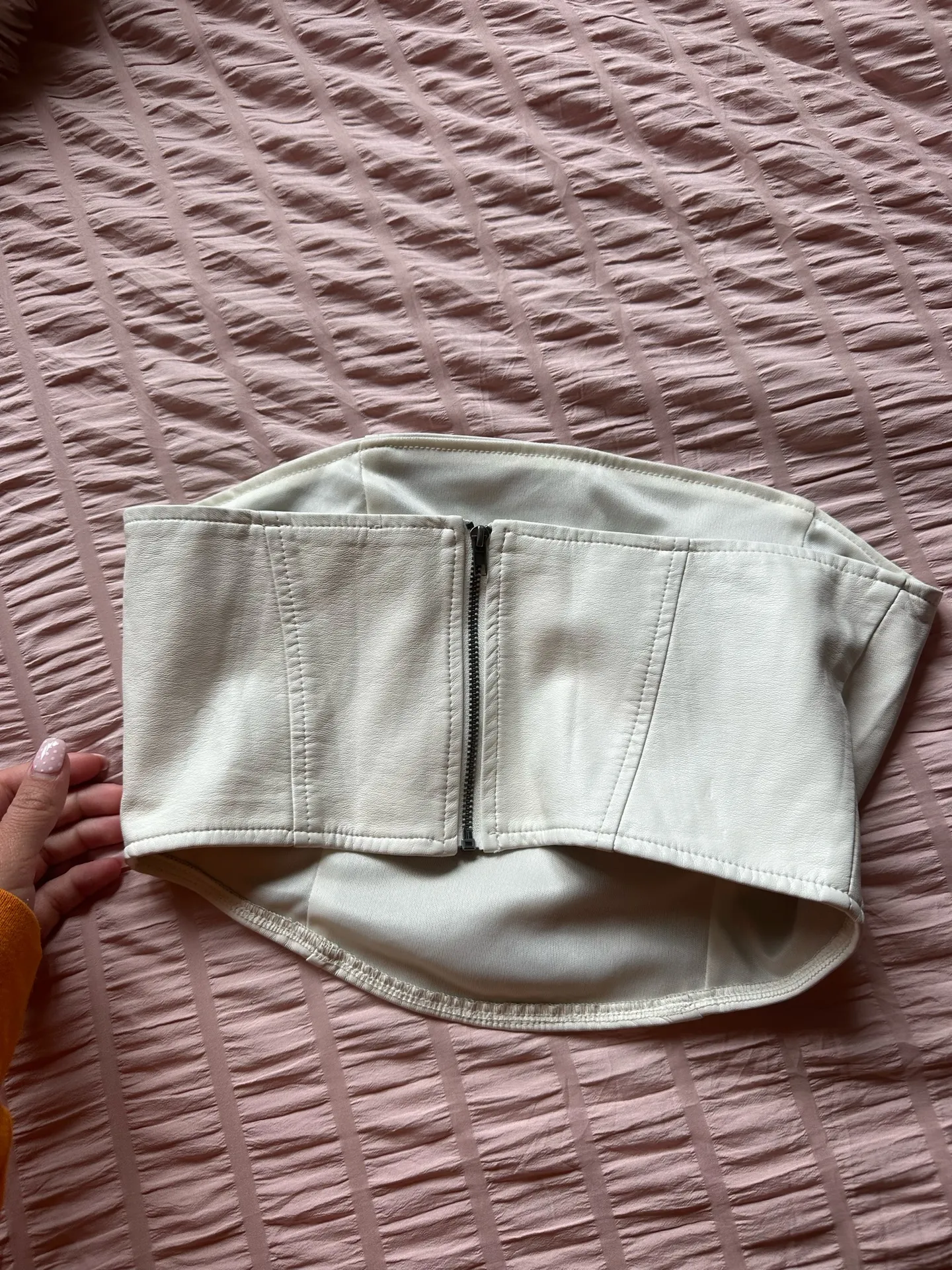 PacSun Leather Tube White Top - Image 3