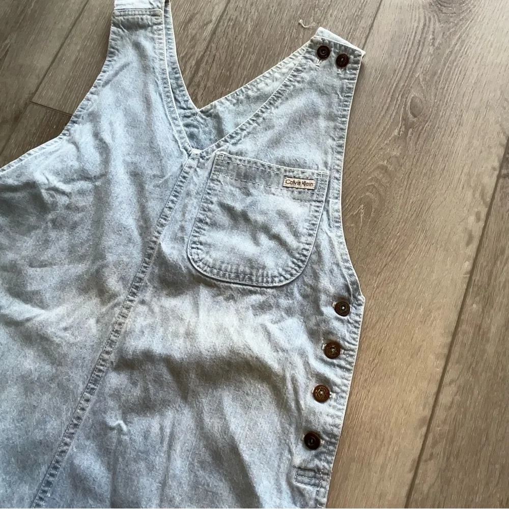VTG Calvin Klein Romper Shortalls Denim 100% cotton S - Image 5