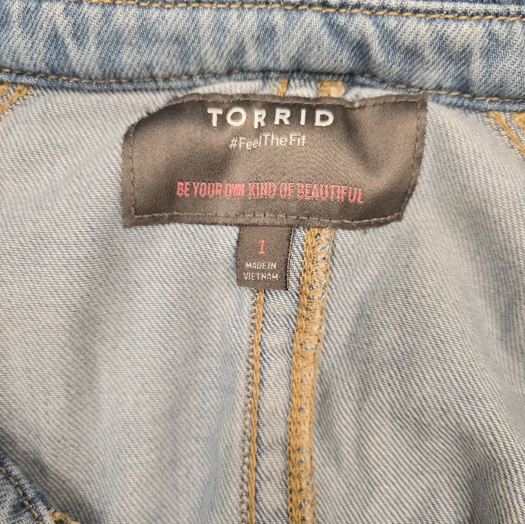Torrid Lightweight Denim Crop Trench Size 1 - Image 8