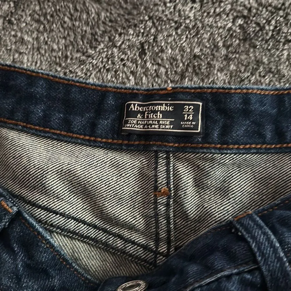 Abercrombie & Fitch Natural Rise Vintage A Line Skirt Size 14 - Image 6