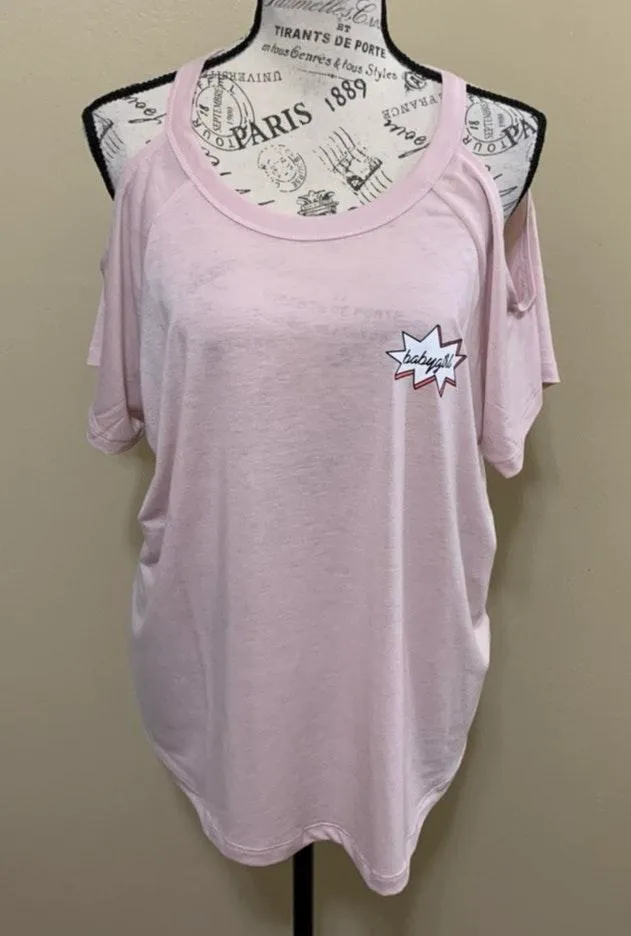 Active Pink Cold Shoulder XL Top - Image 4
