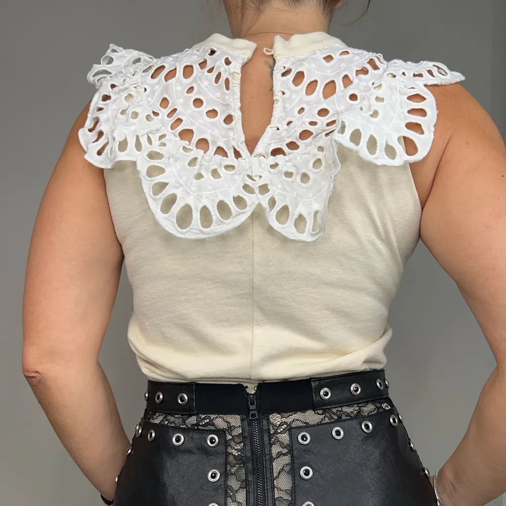 See by Chloé Women's Lace Neck Tank Top - Buttercream - Image 2