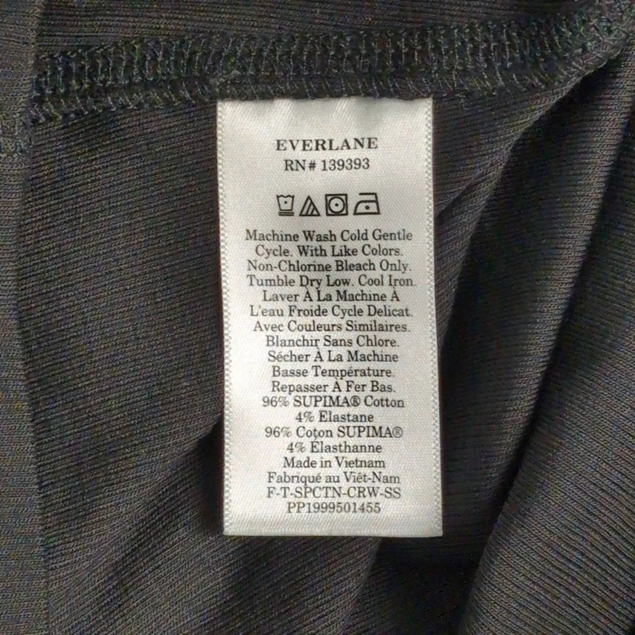 NWT Everlane Black Short Sleeve Ribbed Knit Crew Neck T-Shirt XS - Image 7