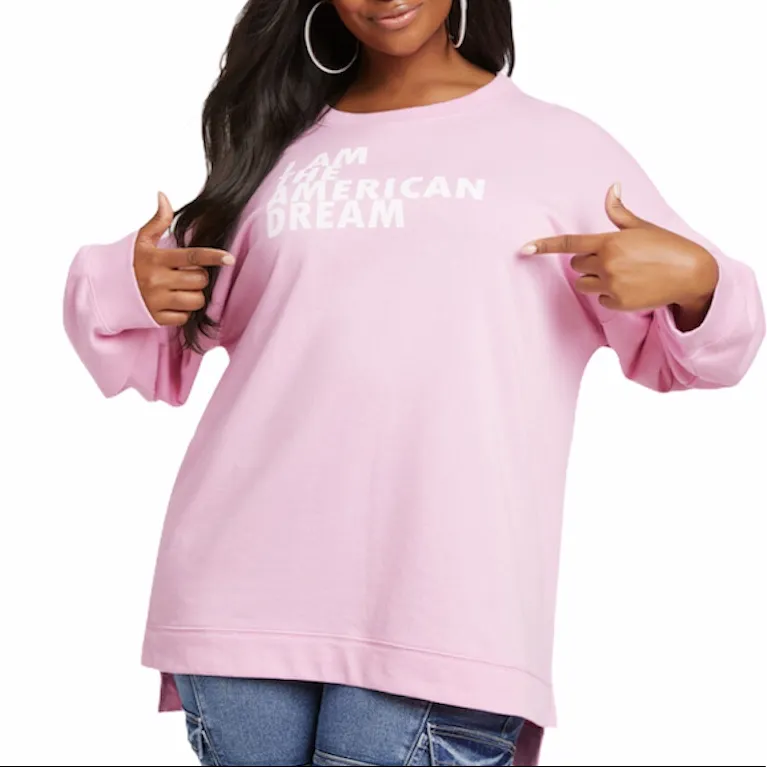 NWT Dubgee By Whoopi I AM THE AMERICAN DREAM Top Pink - Image 4