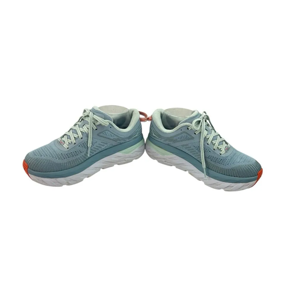 Hoka One One Bondi 7 Sneakers Womens 8.5 Light Blue Mesh Comfort Running Walking - Image 11