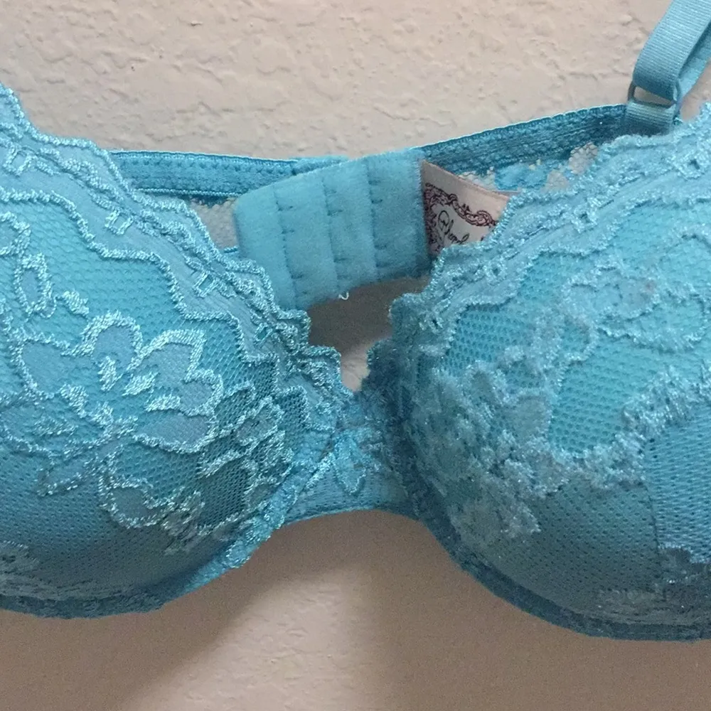 Rhonda Shear Blue Lace Bra. Size 40DD NWOT - Image 3