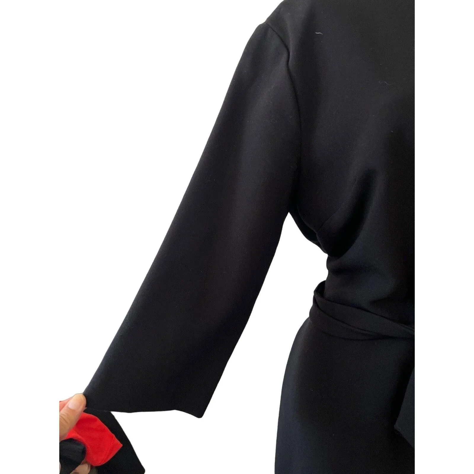 Vince Camuto black dress sz10 3/4 sleeve office career normcore basic swingy - Image 10