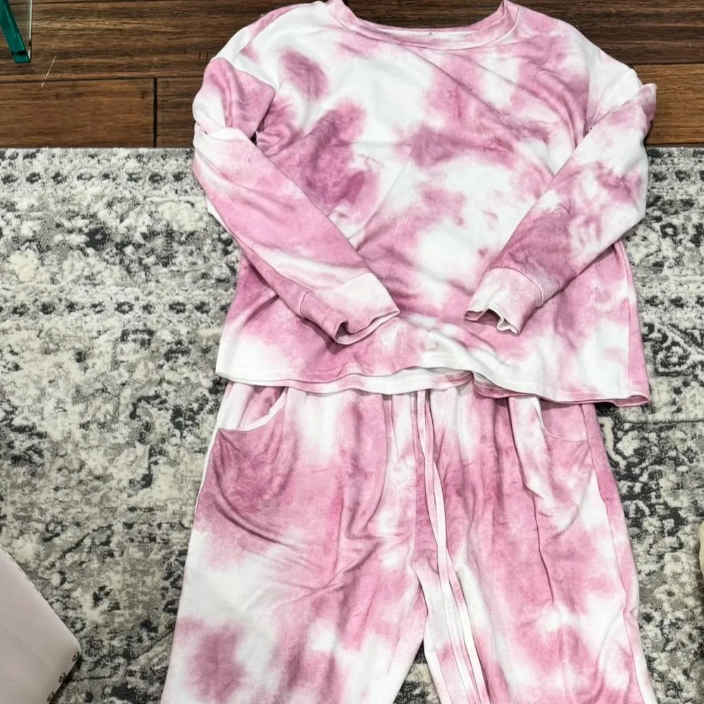 Pink Tie Dye Jogger Set - Image 6