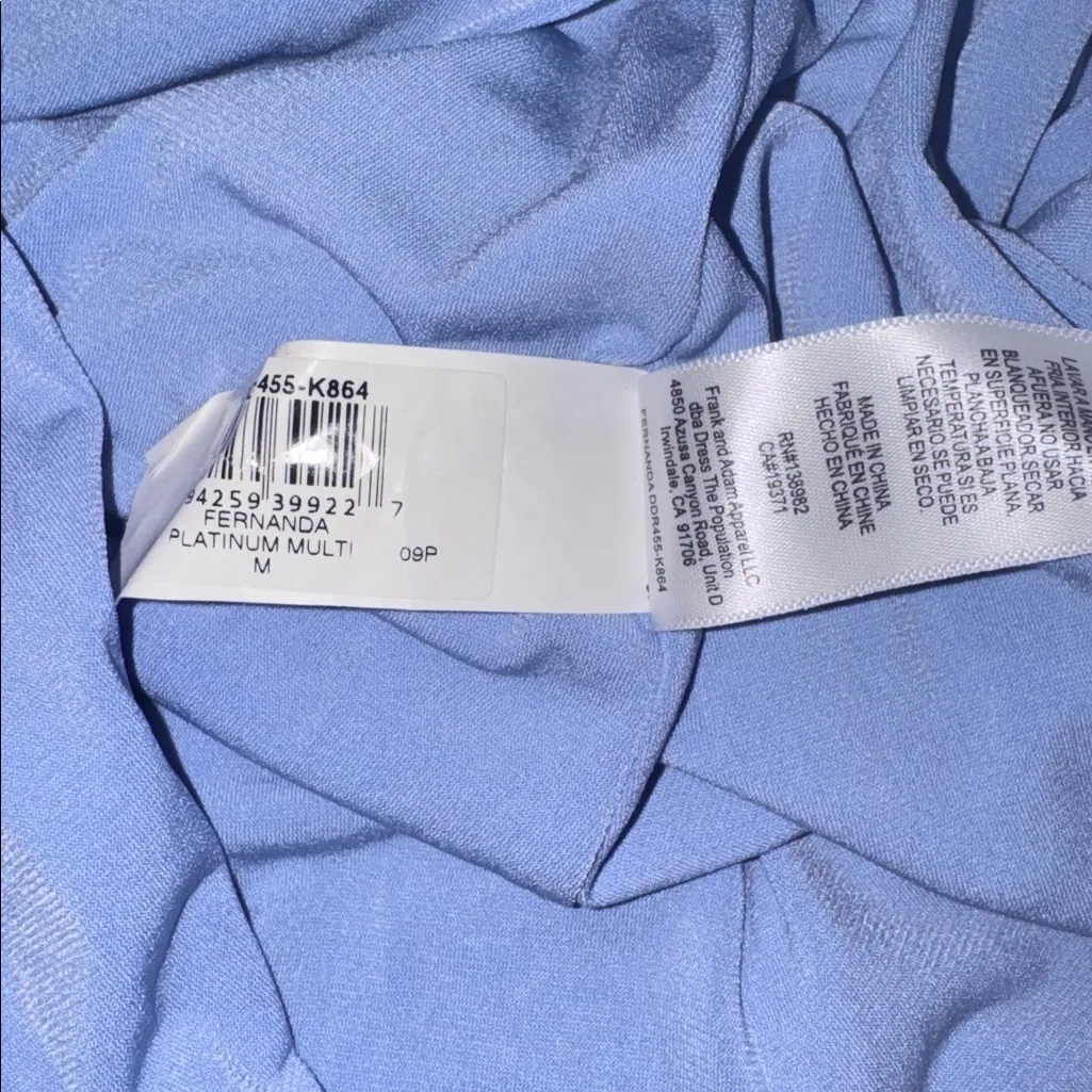 NEW Dress the Population Fernanda Sequin Strapless Platinum Multi Gown sz M - Image 8