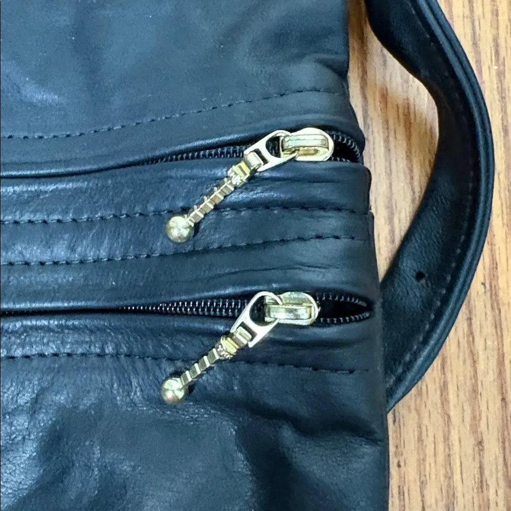 Maple Leather‎ Company Saddlebag Crossbody Bag Purse Black Buttery Soft Leather - Image 6