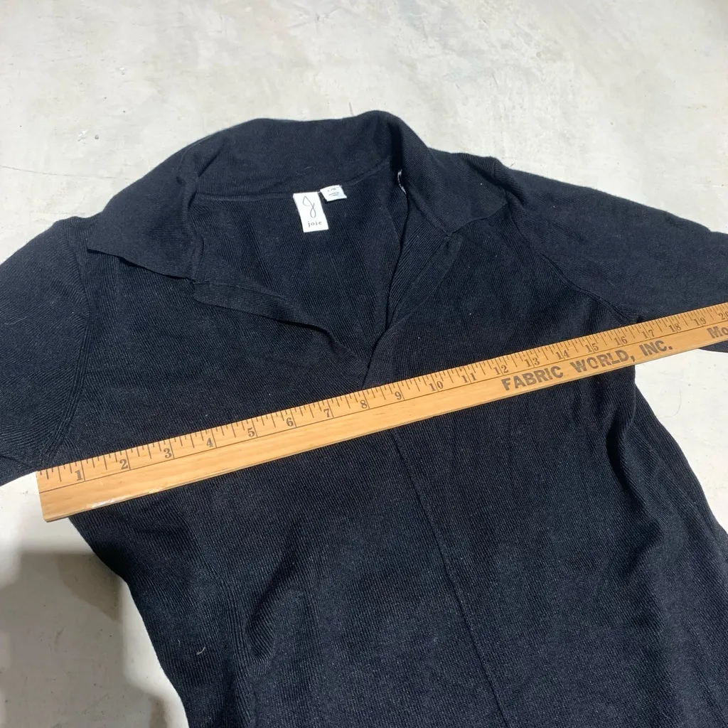 Joie Black ribbed Dress - Image 8