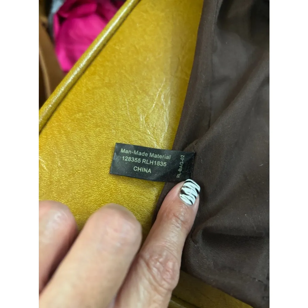 RELIC Brown Faux Leather Crossbody Shoulder Bag Purse - Image 4