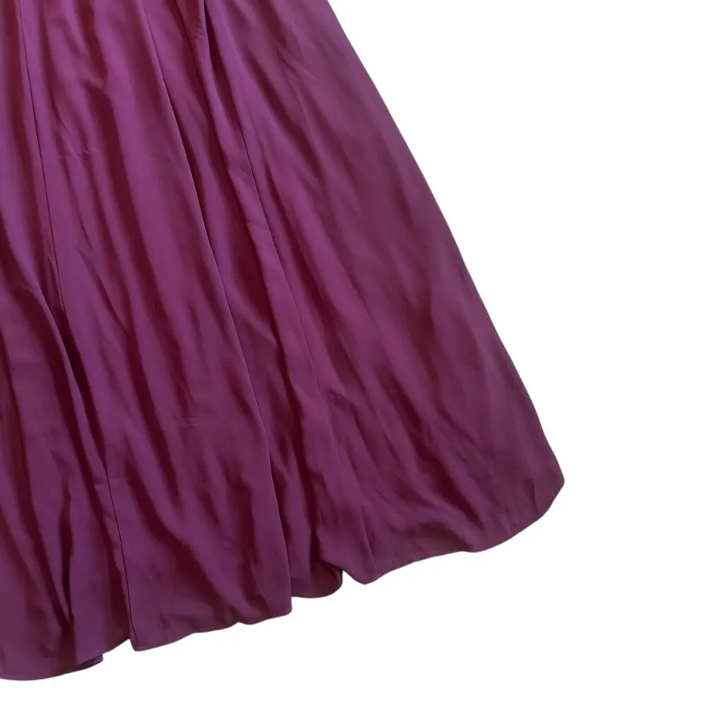 Show Me Your Mumu Burgundy Maxi Dress Gown Short Sleeve V-Neck Size Medium Women - Image 4