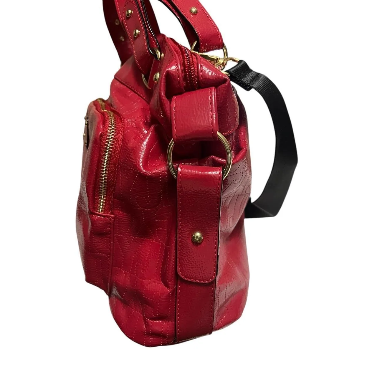 NWOT JUICY COUTURE Ever After Cherry Satchel Bag Purse L Red Gold Valentines Y2K - Image 5