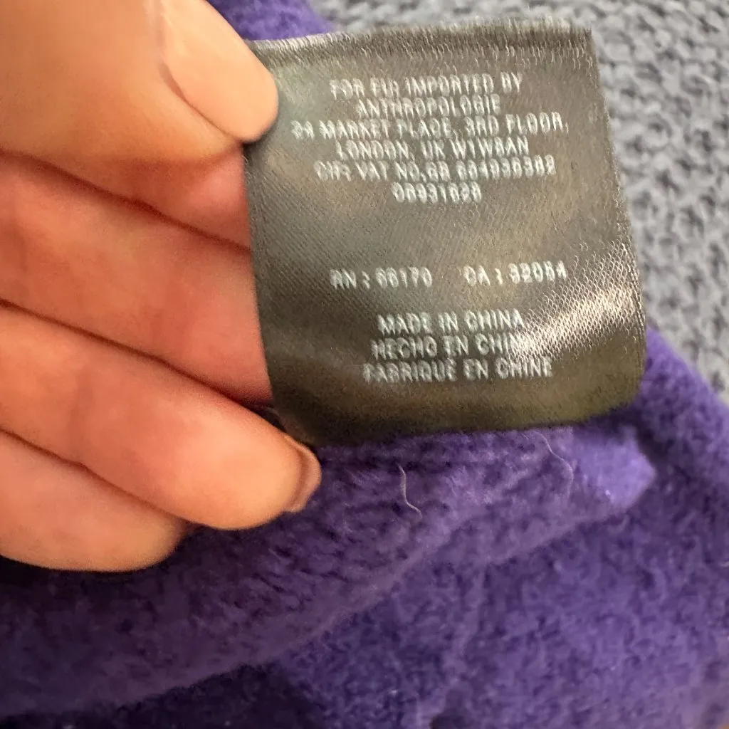 ANTHROPOLOGIE Moth Boucle Shoulder Cut Out Sweater Cobalt Blue Size Small - Image 11