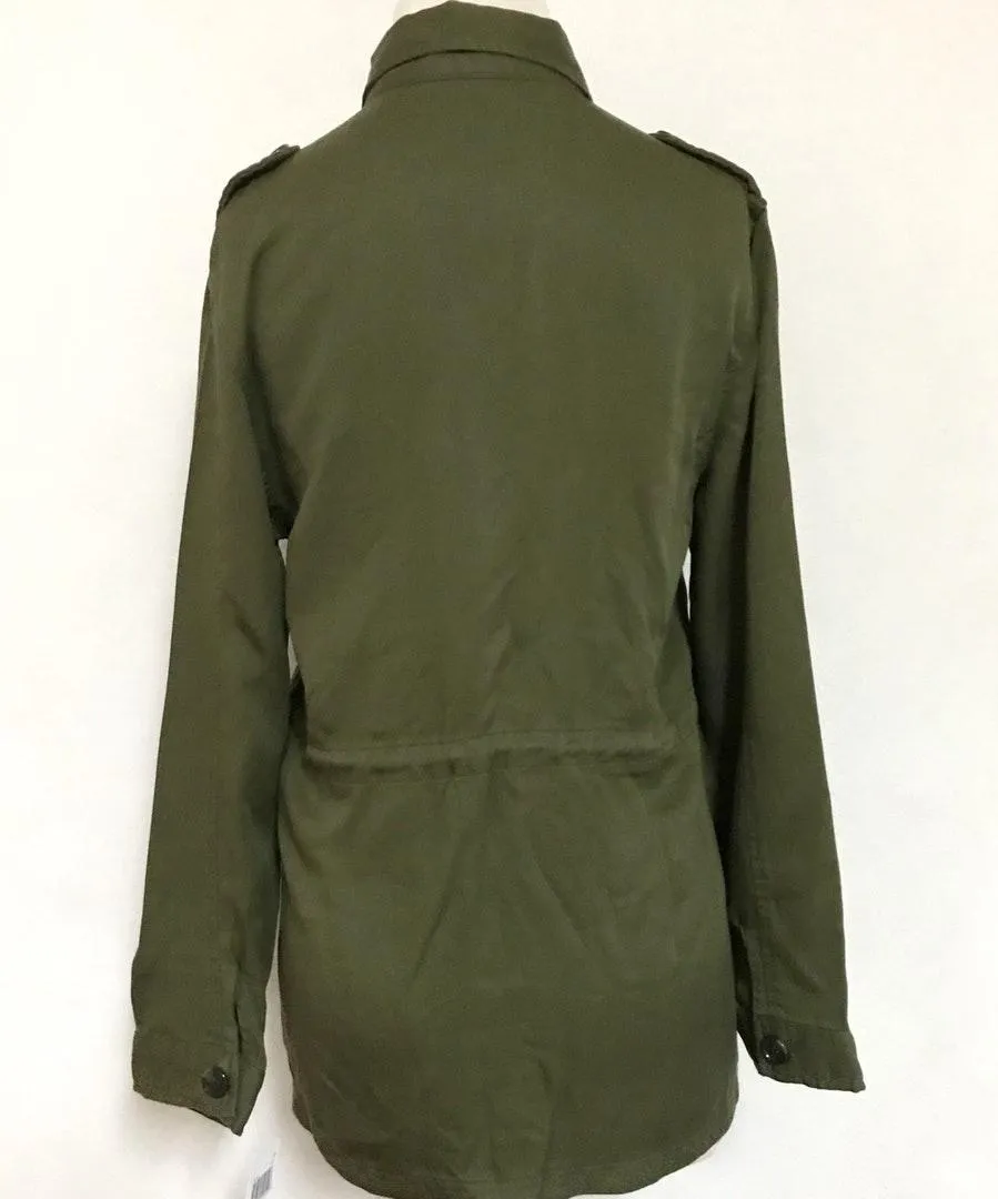 Army Green Patch Military Jacket - Image 4