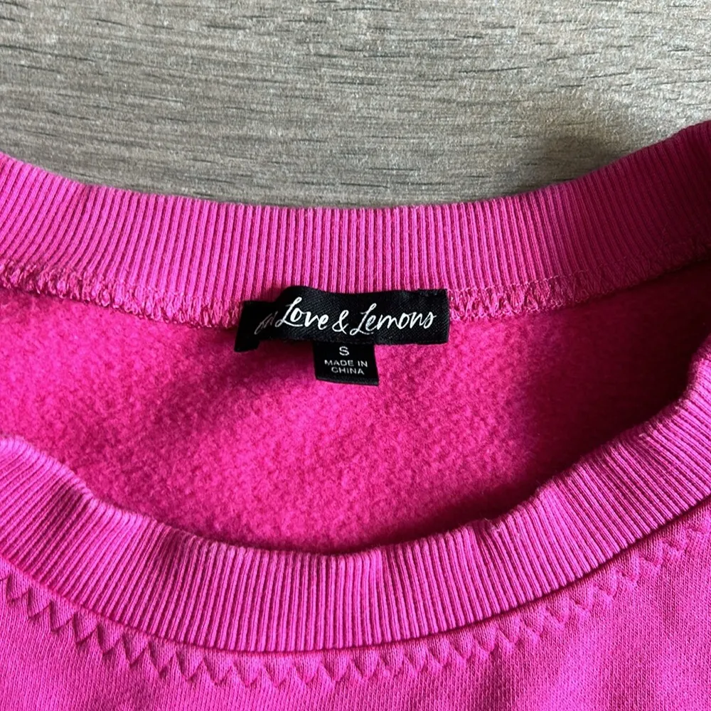 For love and lemons pink pullover sweatshirt - Image 3