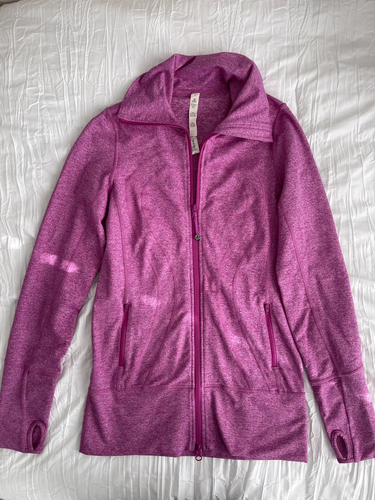Magenta Zip Up Jacket - Image 8