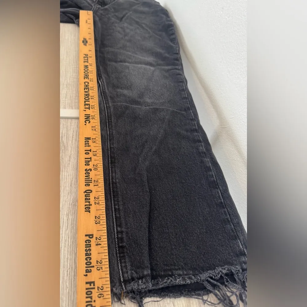 Abercrombie & Fitch The Kick Flare Ultra High
Rise Jeans Cropped Raw Hem Size 6 - Image 5