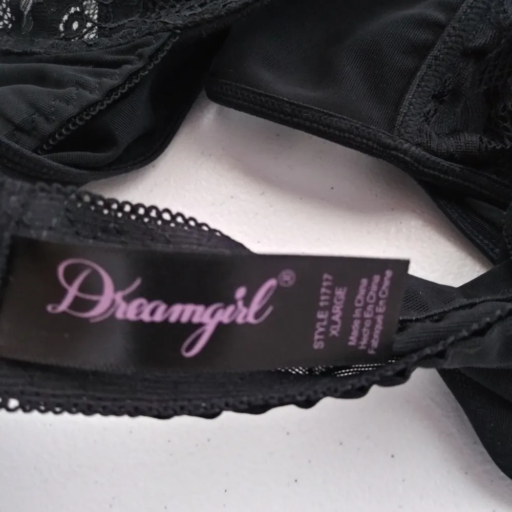 Dreamgirl Black Lace High Neck Bralette Underwire Size XL - Image 5