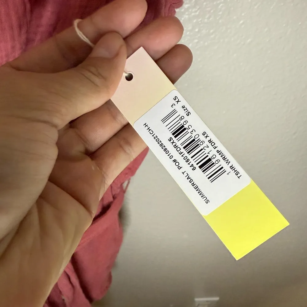 New NWT Summersalt Women's The Going Places Gauze Tie-Shoulder Romper Faded Rose - Image 5