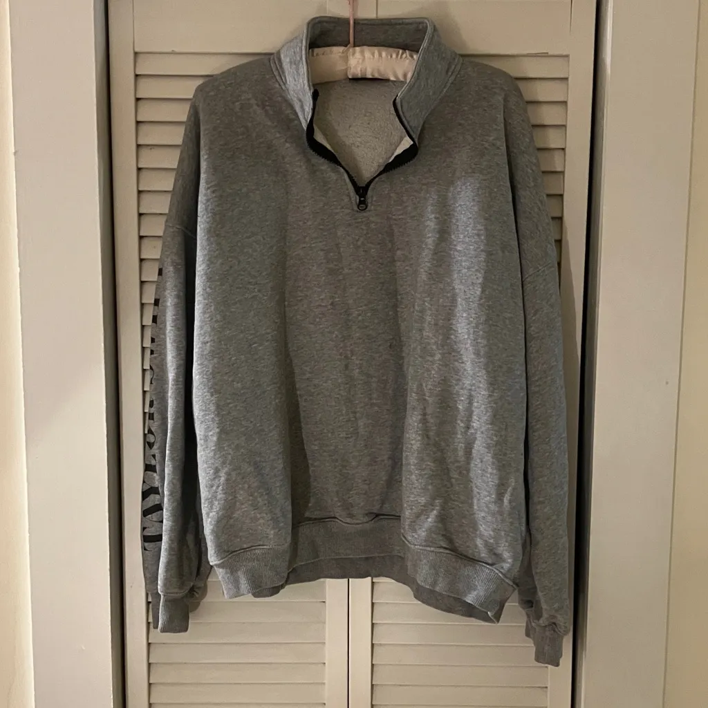 Taylor Swift Eras Tour Gray Quarter Zip Pullover Sweatshirt - Image 2
