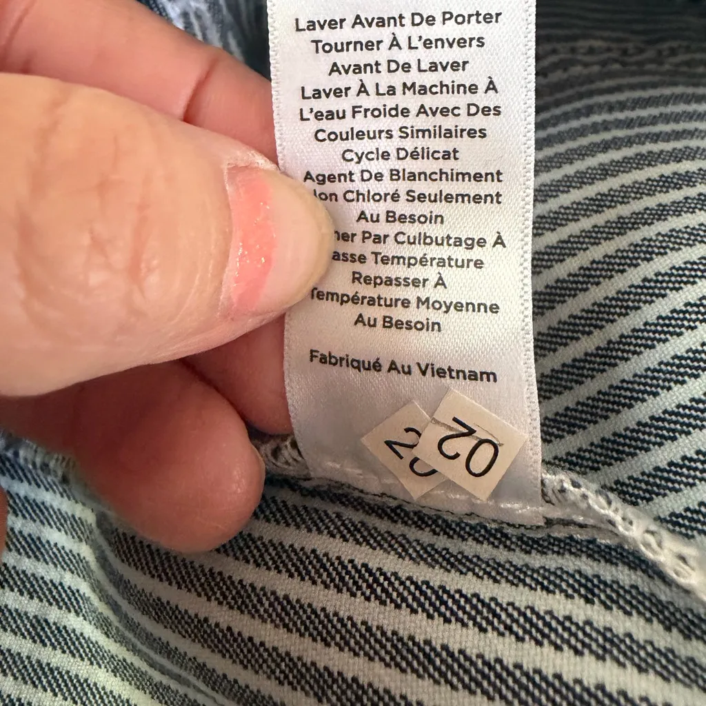 Talbots Blue Striped Flare Jeans - Image 10