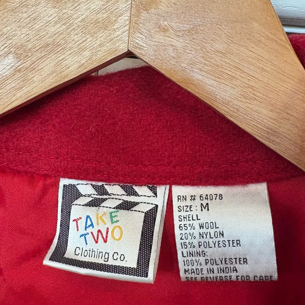 Take Two Red Snowman Button‎ Up Shacket Size Medium - Image 5