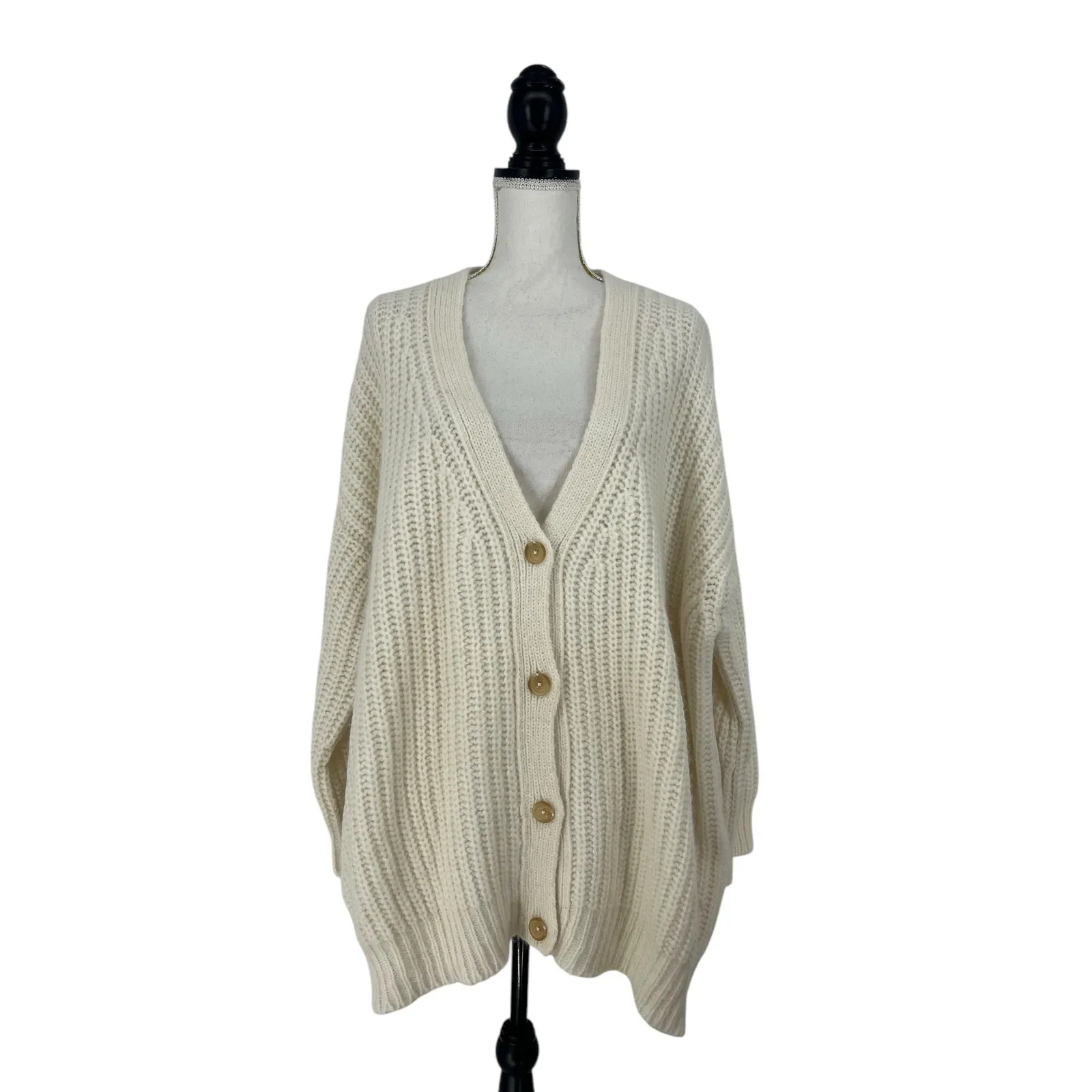 Jenni Kayne Alpaca Cocoon Cardigan In Ivory - Image 3